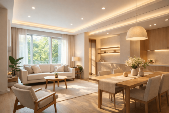 自然光＋燈光佈局：室內設計提升採光與空間層次技巧